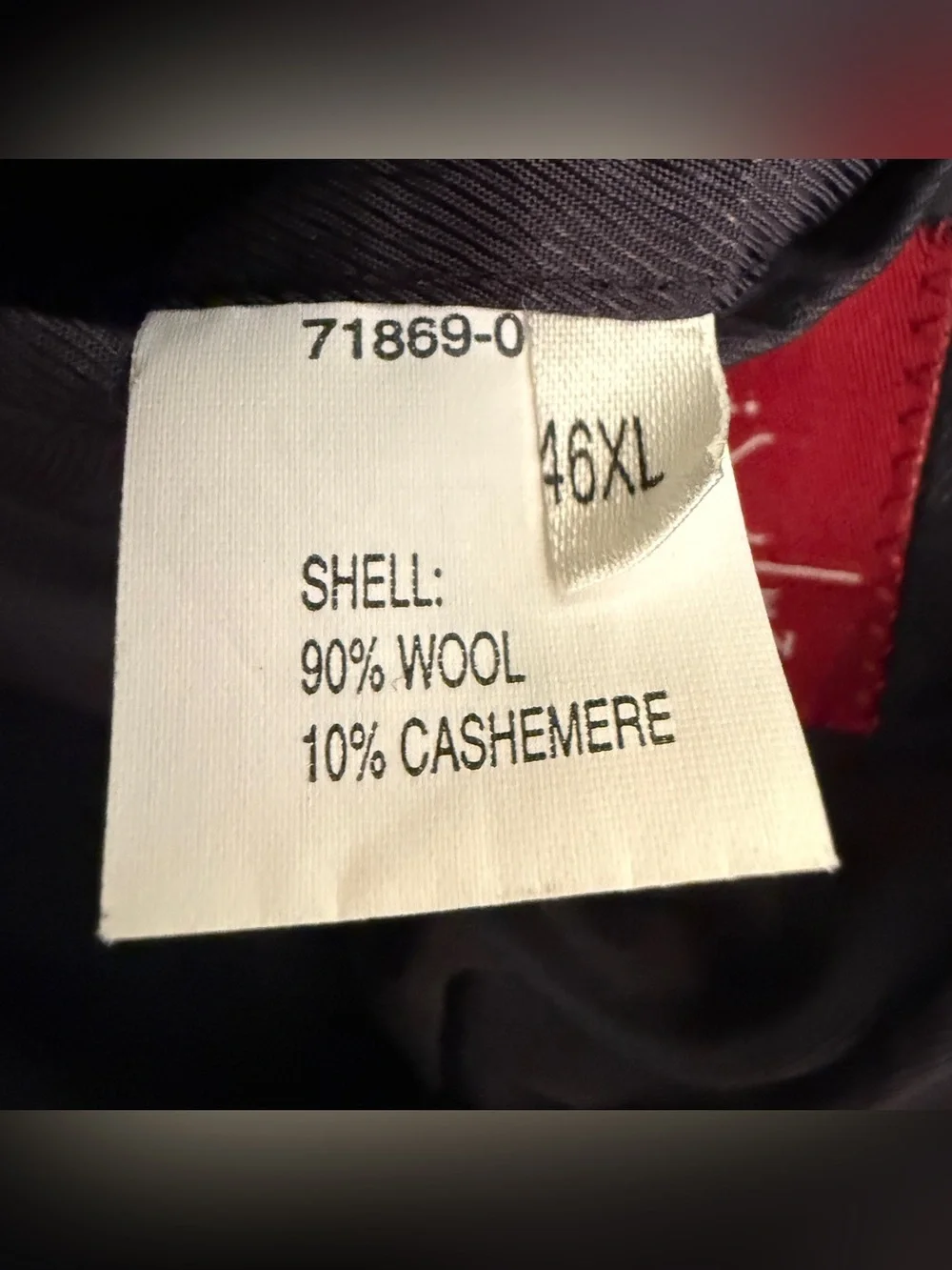 Jos A Bank 46XL Navy Blazer Lanerossi Cashmere Wool Gold Button Sport Coat